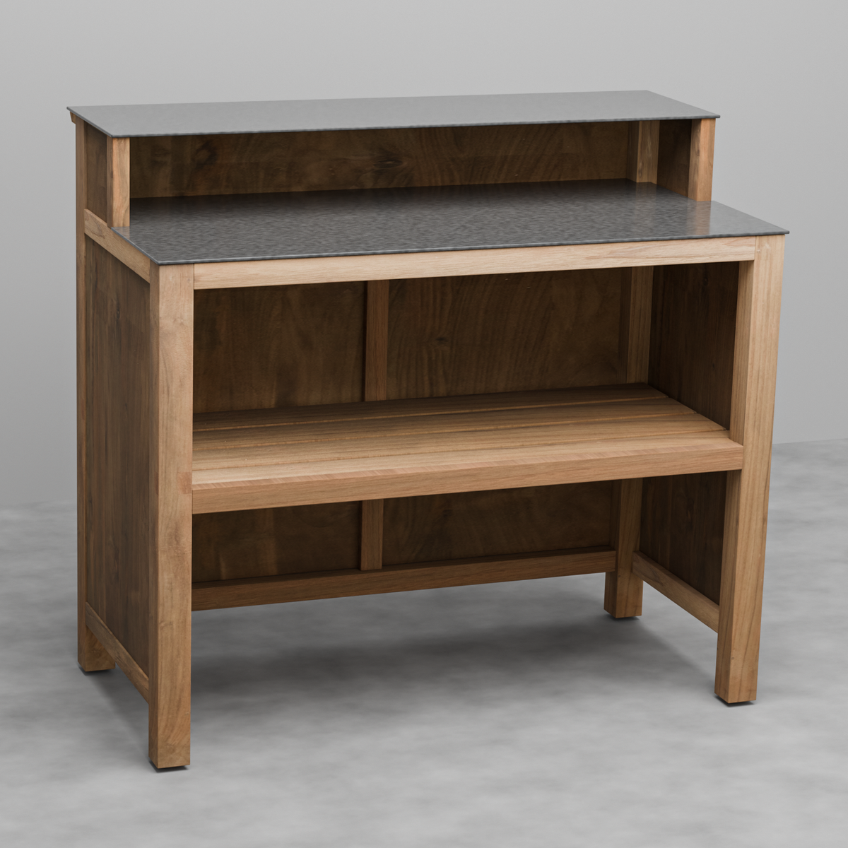 Teak Modular Outdoor Kitchen Coffee Bar with Ceramic Top