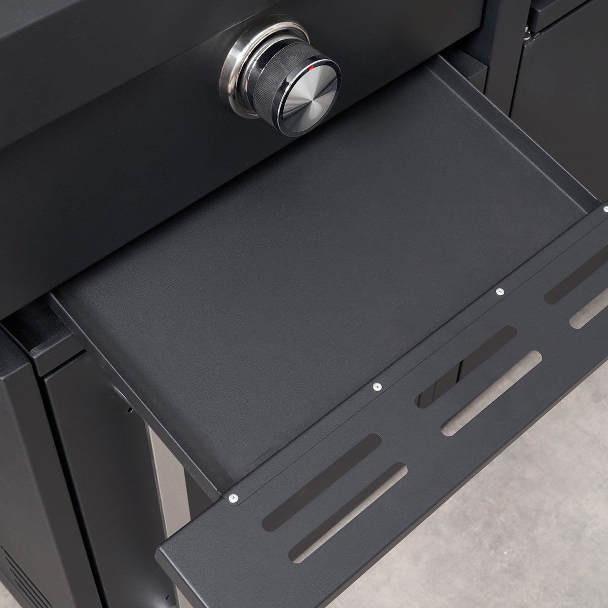 Fusion Outdoor Kitchen Black Side Burner with Sintered Stone Top