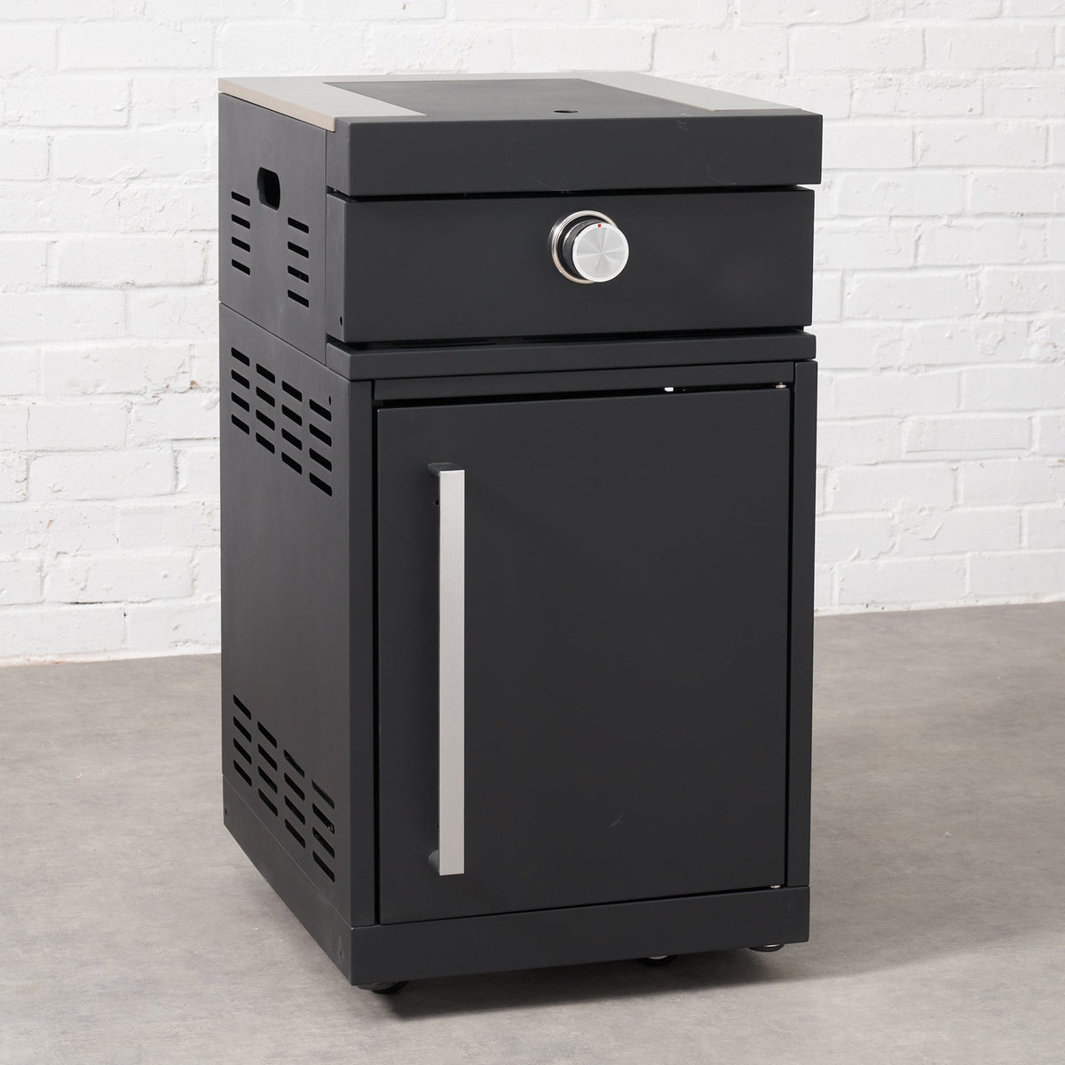 Fusion Outdoor Kitchen Black Side Burner with Sintered Stone Top