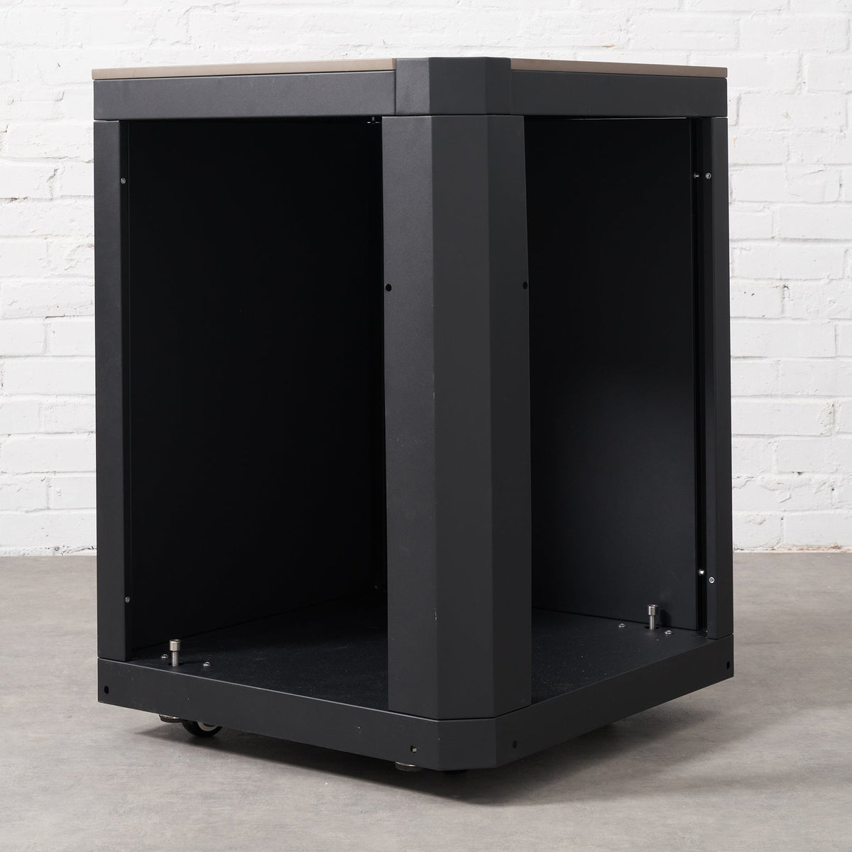 Fusion Outdoor Kitchen Black 90° Corner with Sintered Stone Top