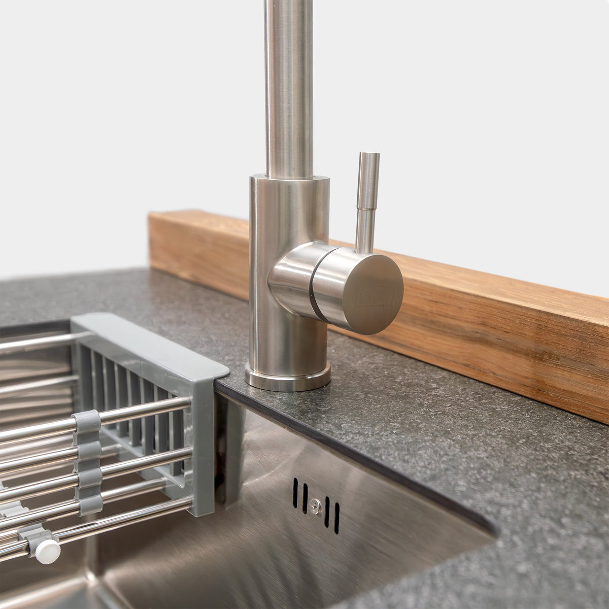 Teak Modular Outdoor Kitchen Sink Cabinet with Ceramic Top